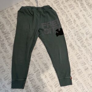 Freecity Olive Green Joggers with Black Logo